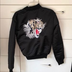 Black Bomber With Tiger Back